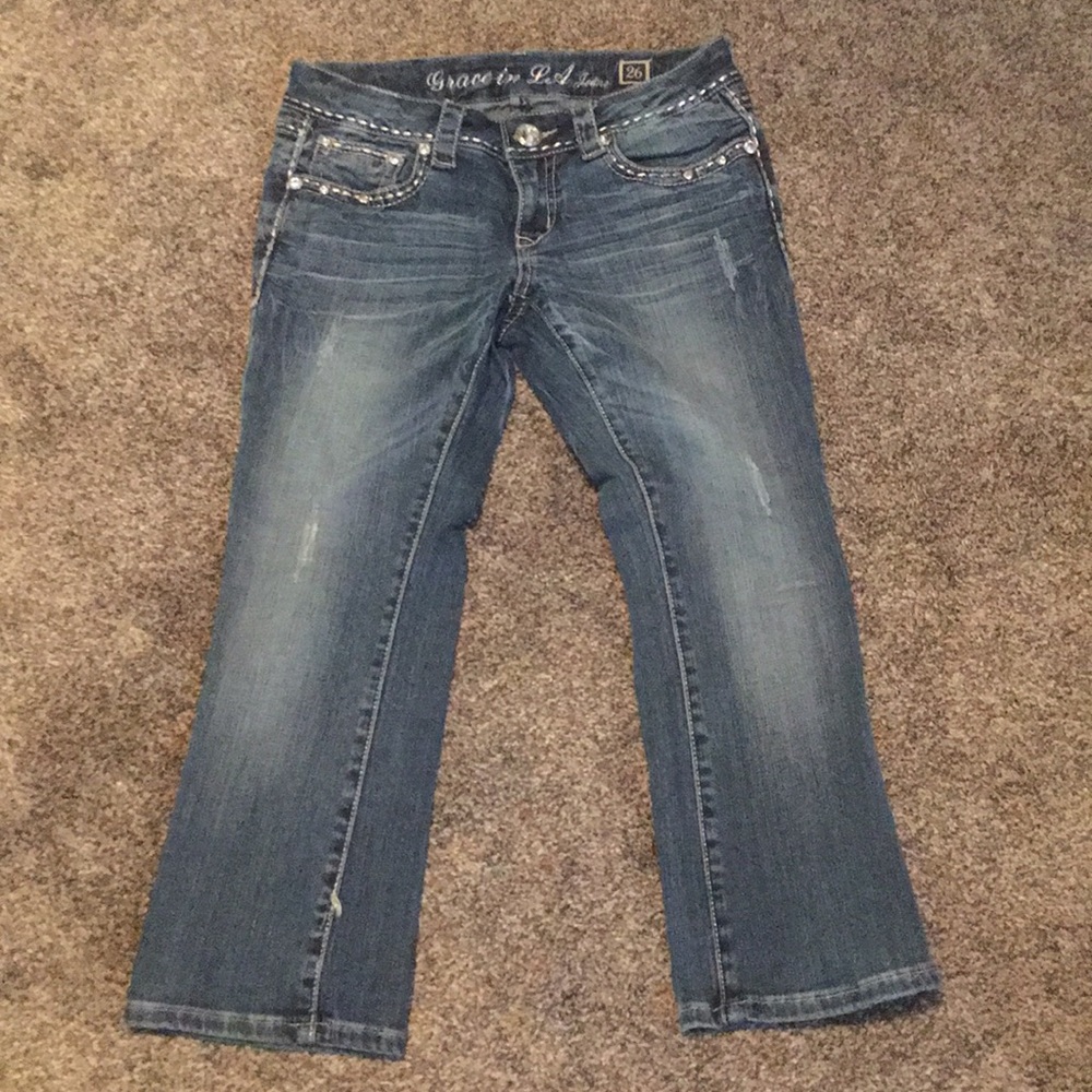 Denim Capri Pants